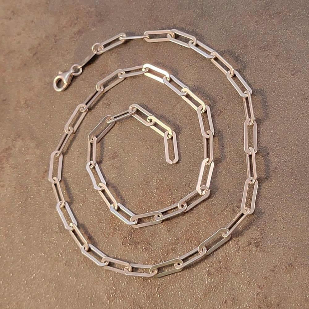 Sterling Paulo Romeo 21" Paperclip Style Chain Necklace - Picture 2 of 7